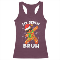 67 Christmas Six Seven Bruh Gingerbread Racerback Tank Top Funny Six Seven Meme Boys - Wonder Print Shop