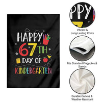 67 Days Of Kindergarten Garden Flag Happy 67th Day Of School Teachers Student Meme - Wonder Print Shop