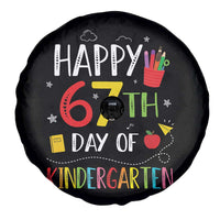67 Days Of Kindergarten Spare Tire Cover Happy 67th Day Of School Teachers Student Meme - Wonder Print Shop