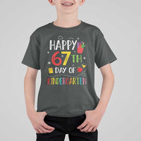67 Days Of Kindergarten T Shirt For Kid Happy 67th Day Of School Teachers Student Meme - Wonder Print Shop