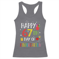 67 Days Of Kindergarten Racerback Tank Top Happy 67th Day Of School Teachers Student Meme - Wonder Print Shop
