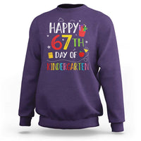 67 Days Of Kindergarten Sweatshirt Happy 67th Day Of School Teachers Student Meme - Wonder Print Shop