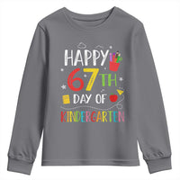 67 Days Of Kindergarten Youth Sweatshirt Happy 67th Day Of School Teachers Student Meme - Wonder Print Shop