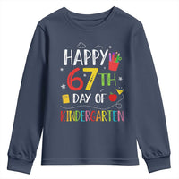 67 Days Of Kindergarten Youth Sweatshirt Happy 67th Day Of School Teachers Student Meme - Wonder Print Shop