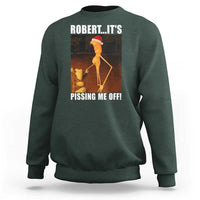 Marcus The Worm Christmas Sweatshirt Robert Its Pissing Me Off Xmas Meme - Wonder Print Shop