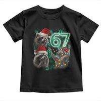Funny Christmas 67 Meme Racoon Toddler T Shirt Howling at The Moon - Wonder Print Shop