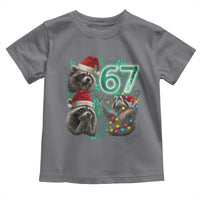 Funny Christmas 67 Meme Racoon Toddler T Shirt Howling at The Moon - Wonder Print Shop