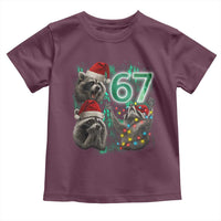 Funny Christmas 67 Meme Racoon Toddler T Shirt Howling at The Moon - Wonder Print Shop