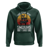 BBQ Hoodie Smoker Themed Retro Vintage My Meat Smoking