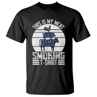 BBQ T Shirt Retro This Is My Meat Smoking Barbeque Dad - Wonder Print Shop