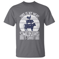 BBQ T Shirt Retro This Is My Meat Smoking Barbeque Dad - Wonder Print Shop