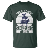 BBQ T Shirt Retro This Is My Meat Smoking Barbeque Dad - Wonder Print Shop
