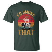 Funny BBQ T Shirt I'd Smoke That Barbecue Retro Grilling Gift - Wonder Print Shop