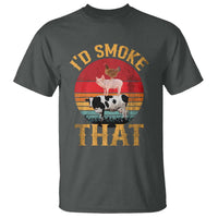 Funny BBQ T Shirt I'd Smoke That Barbecue Retro Grilling Gift - Wonder Print Shop