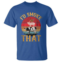 Funny BBQ T Shirt I'd Smoke That Barbecue Retro Grilling Gift - Wonder Print Shop