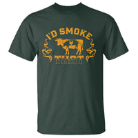 Funny BBQ T Shirt I'd Smoke That Chef Butcher Cook BBQ - Wonder Print Shop