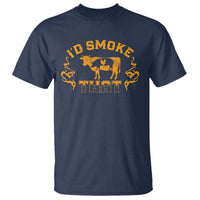 Funny BBQ T Shirt I'd Smoke That Chef Butcher Cook BBQ - Wonder Print Shop