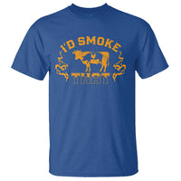 Funny BBQ T Shirt I'd Smoke That Chef Butcher Cook BBQ - Wonder Print Shop