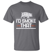 Funny BBQ I'd Smoke That T Shirt Chef Butcher Cook BBQ - Wonder Print Shop