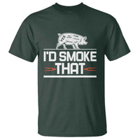 Funny BBQ I'd Smoke That T Shirt Chef Butcher Cook BBQ - Wonder Print Shop