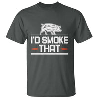 Funny BBQ I'd Smoke That T Shirt Chef Butcher Cook BBQ - Wonder Print Shop