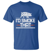 Funny BBQ I'd Smoke That T Shirt Chef Butcher Cook BBQ - Wonder Print Shop