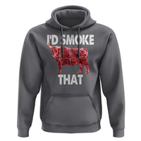 Funny BBQ Hoodie I'd Smoke That Cow Beef Chef Butcher Cook