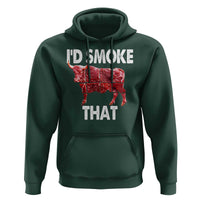 Funny BBQ Hoodie I'd Smoke That Cow Beef Chef Butcher Cook