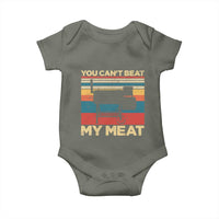 Funny BBQ Baby Onesie You Can't Beat My Meat Dad Grill Gift