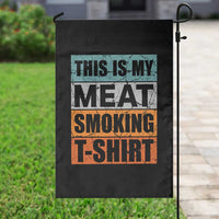 Retro BBQ Smoker This is My Meat Smoking Garden Flag - Wonder Print Shop