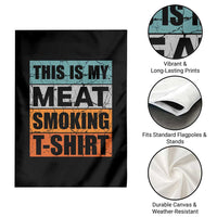 Retro BBQ Smoker This is My Meat Smoking Garden Flag - Wonder Print Shop