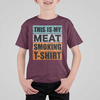 Retro BBQ Smoker This is My Meat Smoking T Shirt For Kid - Wonder Print Shop
