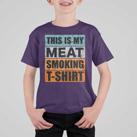 Retro BBQ Smoker This is My Meat Smoking T Shirt For Kid - Wonder Print Shop