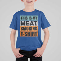 Retro BBQ Smoker This is My Meat Smoking T Shirt For Kid - Wonder Print Shop