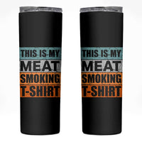 Retro BBQ Smoker This is My Meat Smoking Skinny Tumbler - Wonder Print Shop