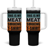 Retro BBQ Smoker This is My Meat Smoking Tumbler With Handle - Wonder Print Shop