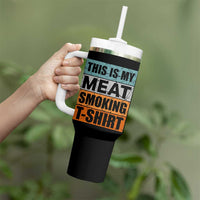 Retro BBQ Smoker This is My Meat Smoking Tumbler With Handle - Wonder Print Shop