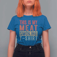 Vintage BBQ This Is My Meat Smoking T Shirt For Women - Wonder Print Shop