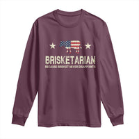 BBQ Long Sleeve Shirt Brisketarian Because Brisket Never Disappoints American Flag