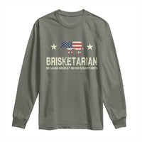 BBQ Long Sleeve Shirt Brisketarian Because Brisket Never Disappoints American Flag
