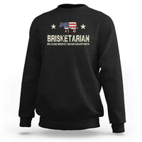 BBQ Sweatshirt Brisketarian Because Brisket Never Disappoints American Flag - Wonder Print Shop