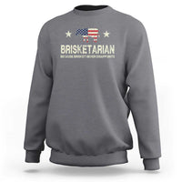 BBQ Sweatshirt Brisketarian Because Brisket Never Disappoints American Flag - Wonder Print Shop