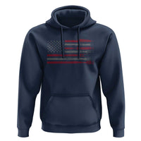 BBQ Hoodie With Red Line American Flag Meat Smoker Grilling Gifts