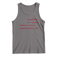 BBQ Tank Top With Red Line American Flag Meat Smoker Grilling Gifts