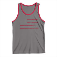 BBQ Tank Top With Red Line American Flag Meat Smoker Grilling Gifts