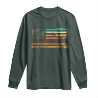 BBQ Long Sleeve Shirt With American Flag Brisket Butts Ribs and Freedom Grilling Gifts