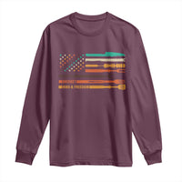 BBQ Long Sleeve Shirt With American Flag Brisket Butts Ribs and Freedom Grilling Gifts