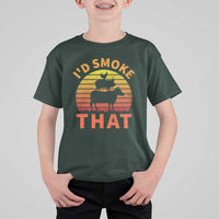 Funny BBQ T Shirt For Kid I'd Smoke That Barbecue Retro Grilling Gifts - Wonder Print Shop