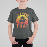 Funny BBQ T Shirt For Kid I'd Smoke That Barbecue Retro Grilling Gifts - Wonder Print Shop
