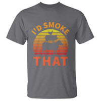 Funny BBQ T Shirt I'd Smoke That Barbecue Retro Grilling Gifts - Wonder Print Shop